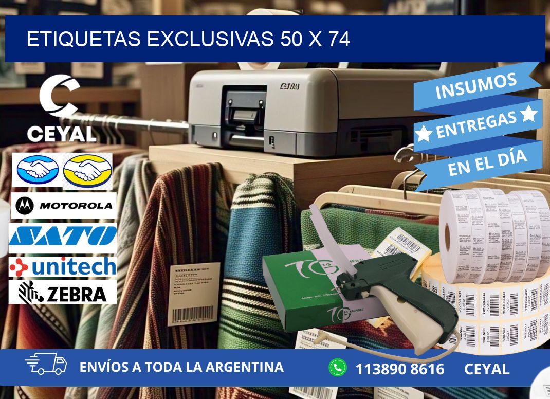 Etiquetas exclusivas 50 x 74