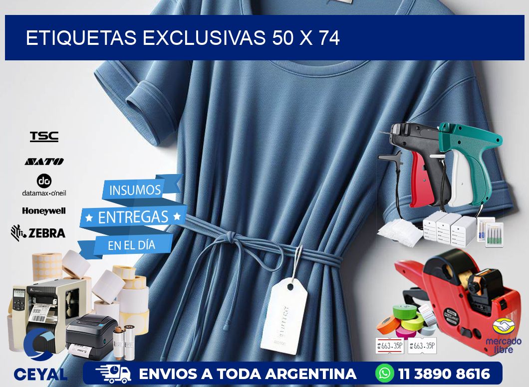 Etiquetas exclusivas 50 x 74