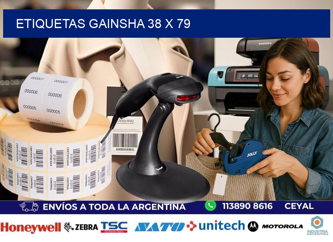 Etiquetas gainsha 38 x 79