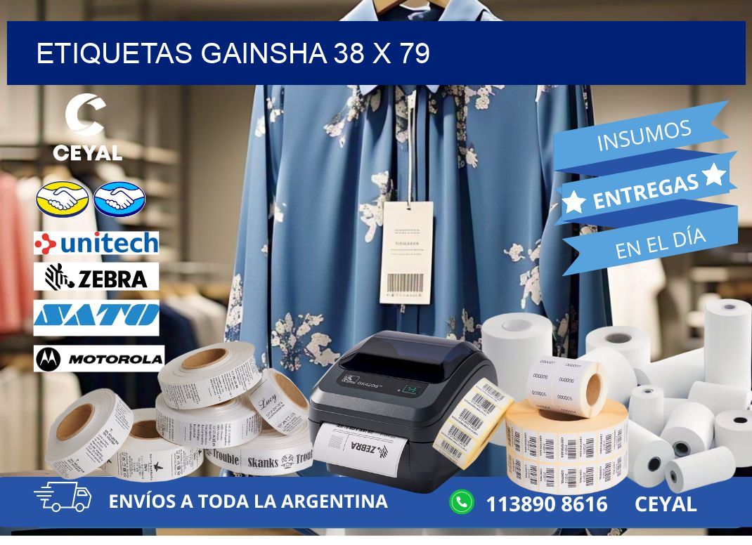 Etiquetas gainsha 38 x 79