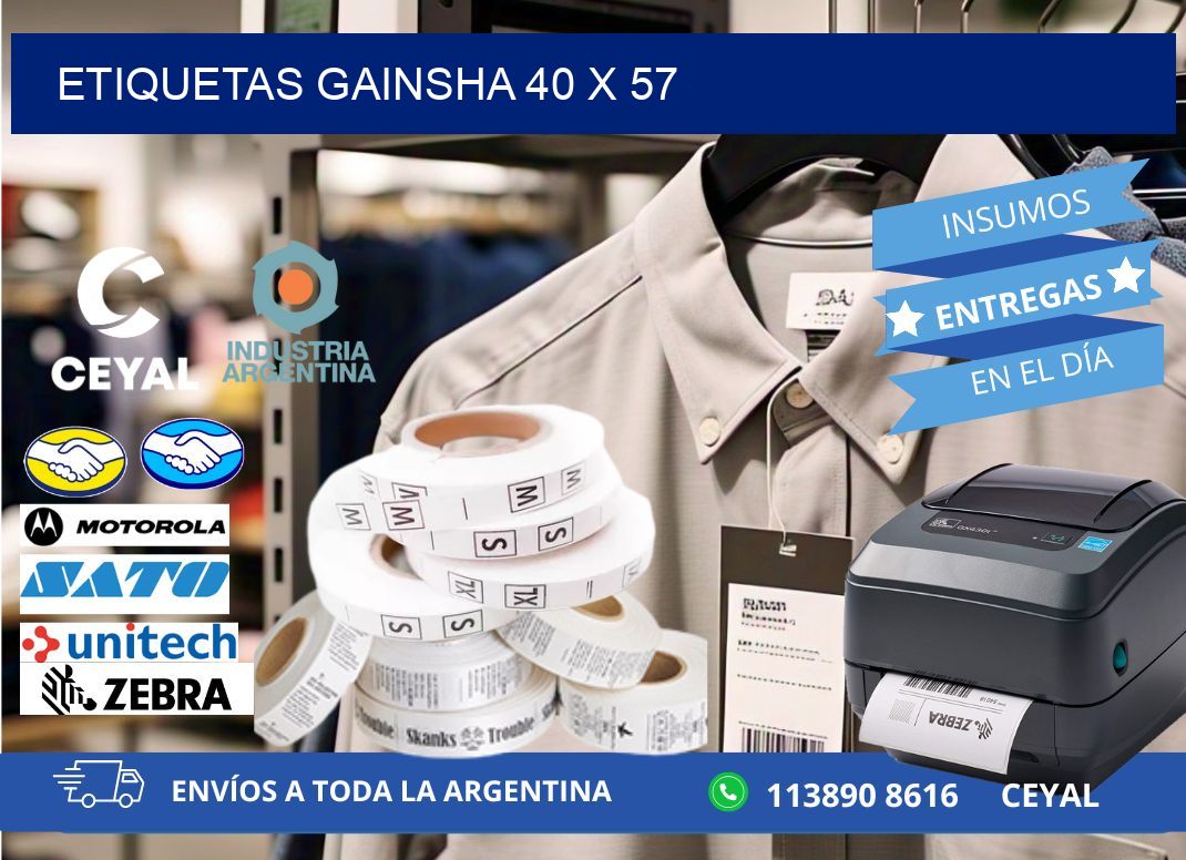 Etiquetas gainsha 40 x 57