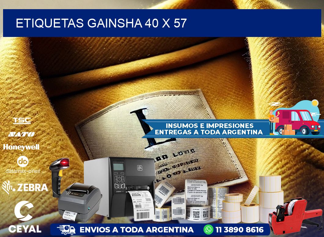 Etiquetas gainsha 40 x 57