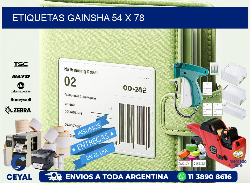 Etiquetas gainsha 54 x 78