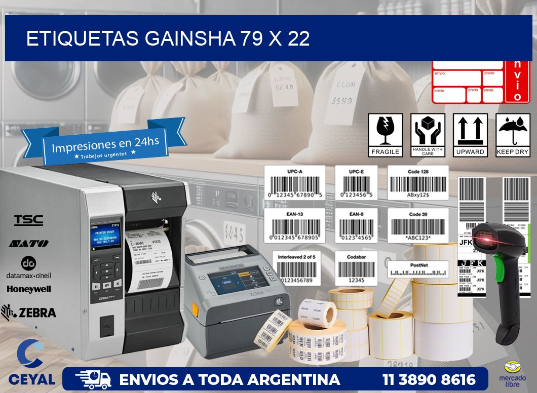 Etiquetas gainsha 79 x 22
