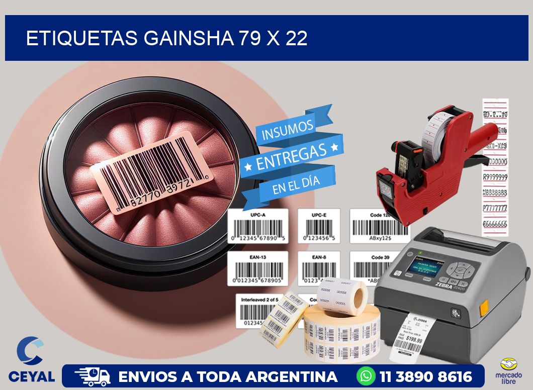 Etiquetas gainsha 79 x 22