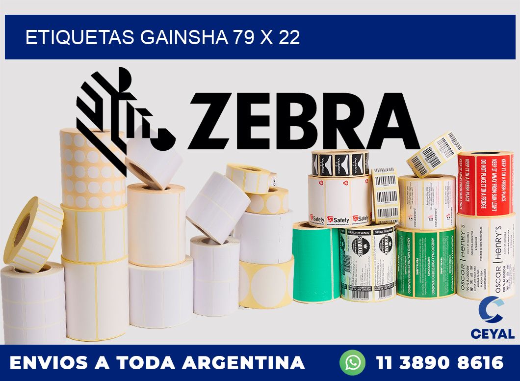 Etiquetas gainsha 79 x 22