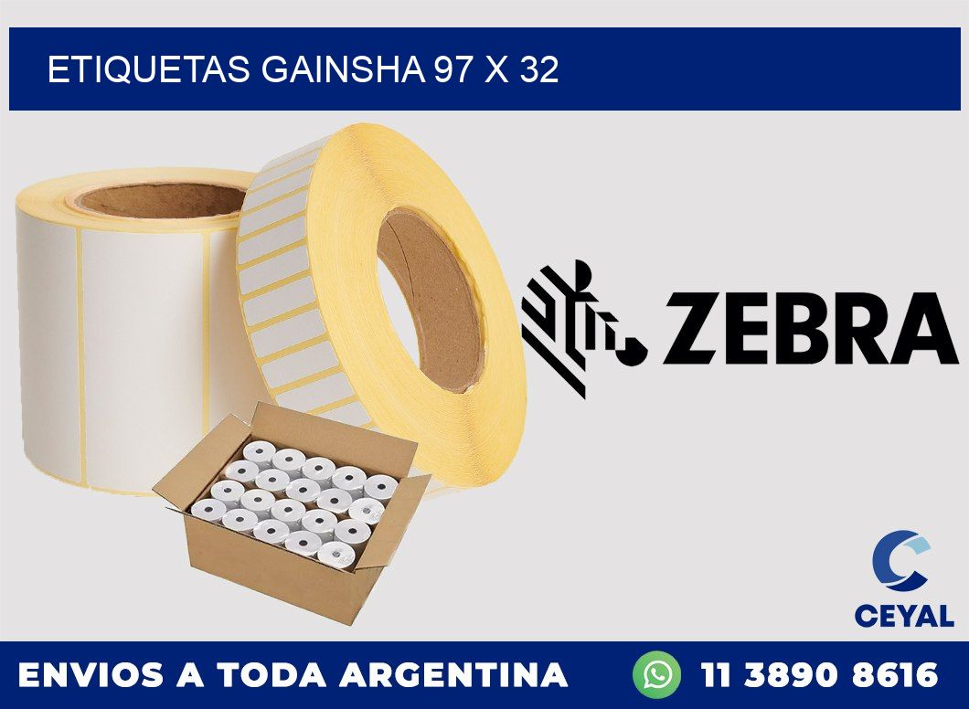 Etiquetas gainsha 97 x 32