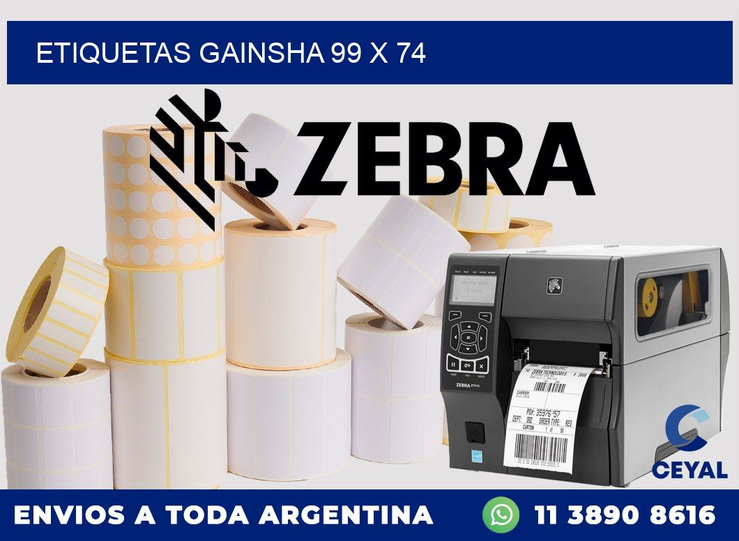 Etiquetas gainsha 99 x 74