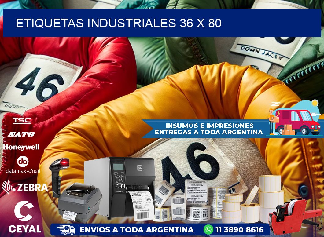 Etiquetas industriales 36 x 80