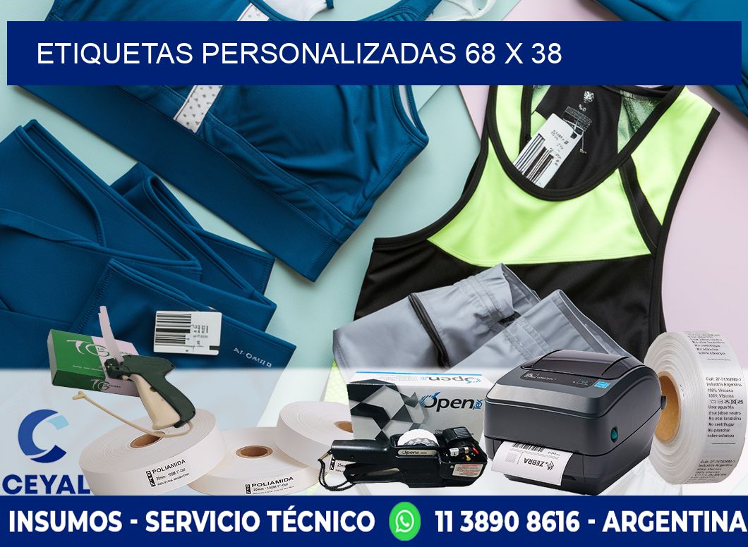 Etiquetas personalizadas 68 x 38