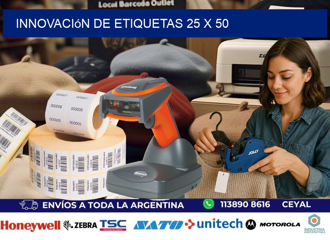 Innovación de etiquetas 25 x 50