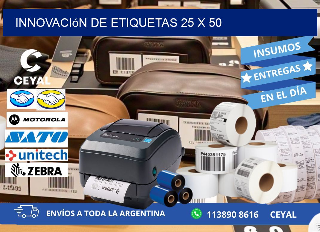 Innovación de etiquetas 25 x 50