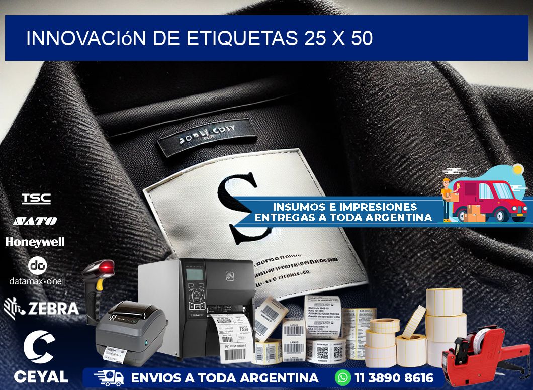 Innovación de etiquetas 25 x 50