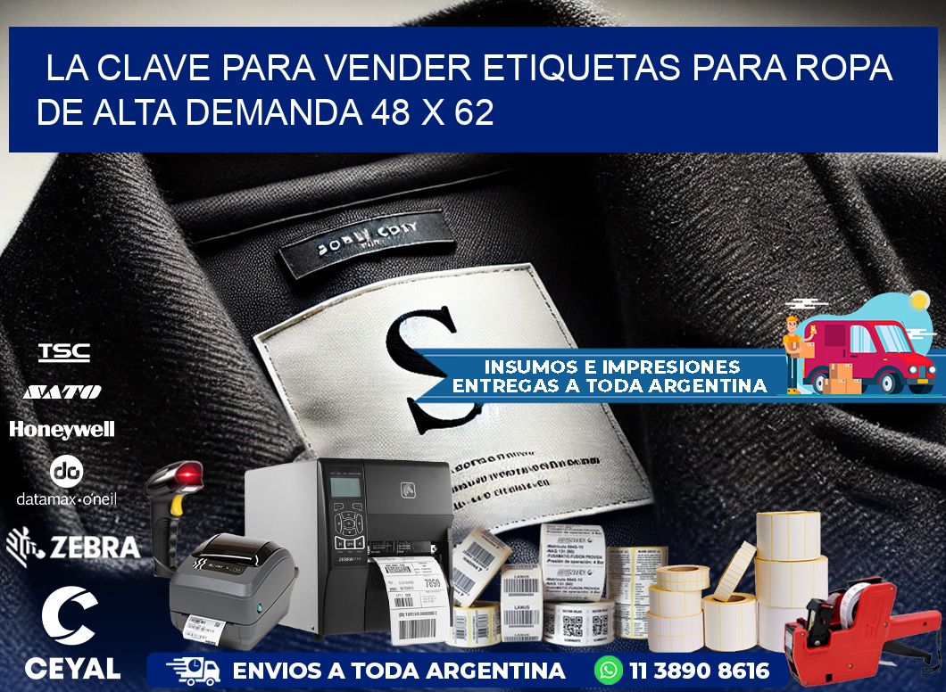 La Clave para Vender Etiquetas para Ropa de Alta Demanda 48 x 62