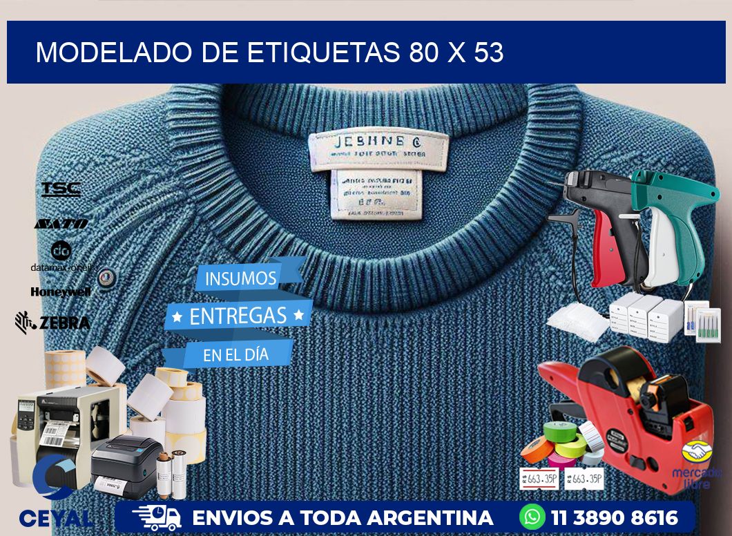 Modelado de etiquetas 80 x 53