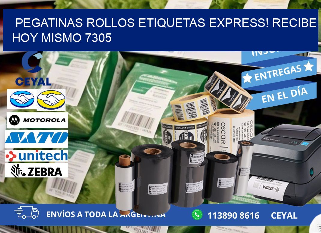 Pegatinas rollos etiquetas Express! Recibe Hoy Mismo 7305