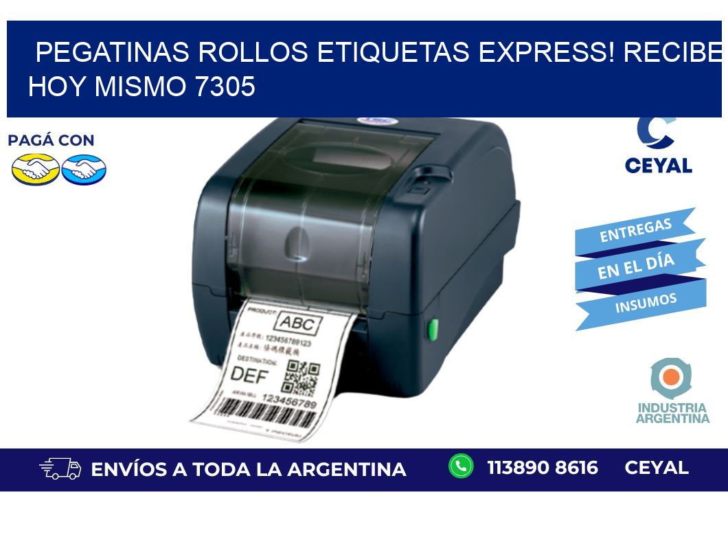 Pegatinas rollos etiquetas Express! Recibe Hoy Mismo 7305