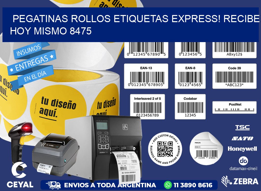 Pegatinas rollos etiquetas Express! Recibe Hoy Mismo 8475