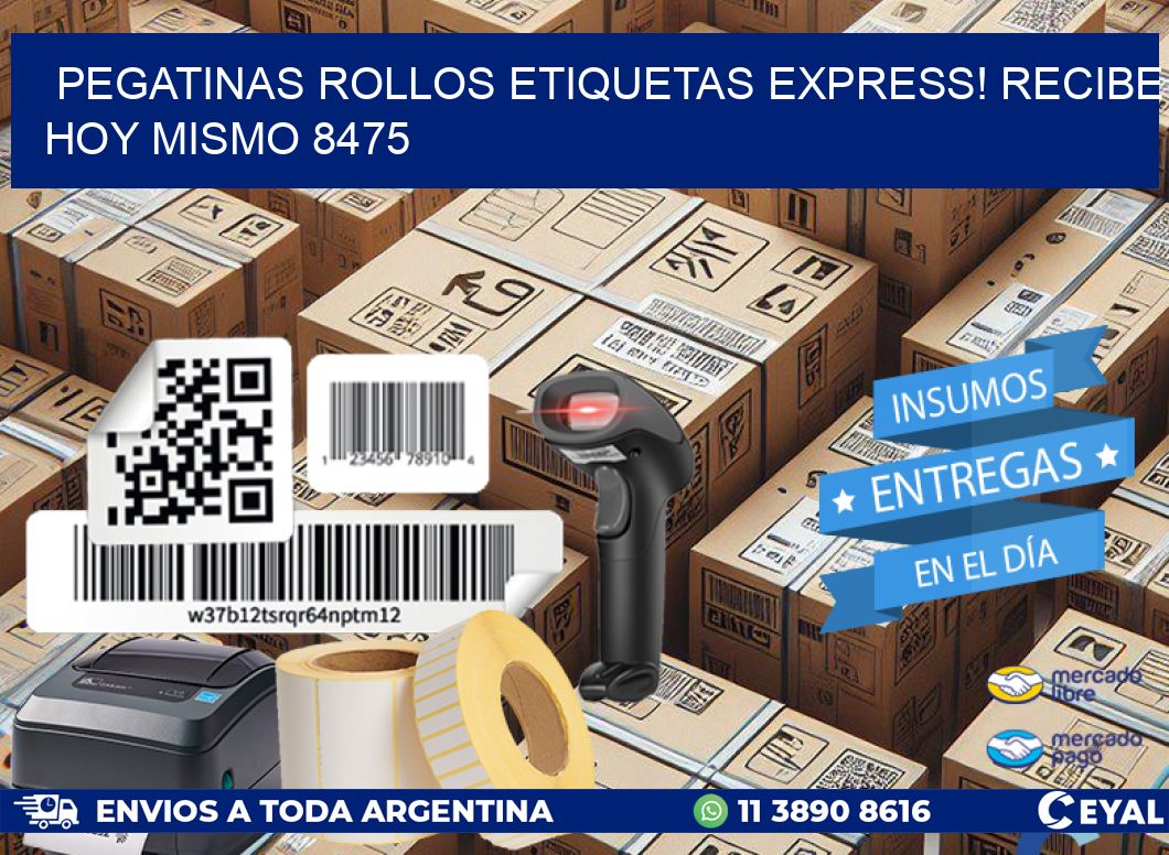 Pegatinas rollos etiquetas Express! Recibe Hoy Mismo 8475