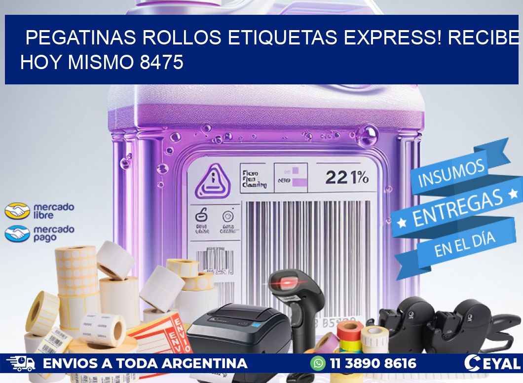 Pegatinas rollos etiquetas Express! Recibe Hoy Mismo 8475