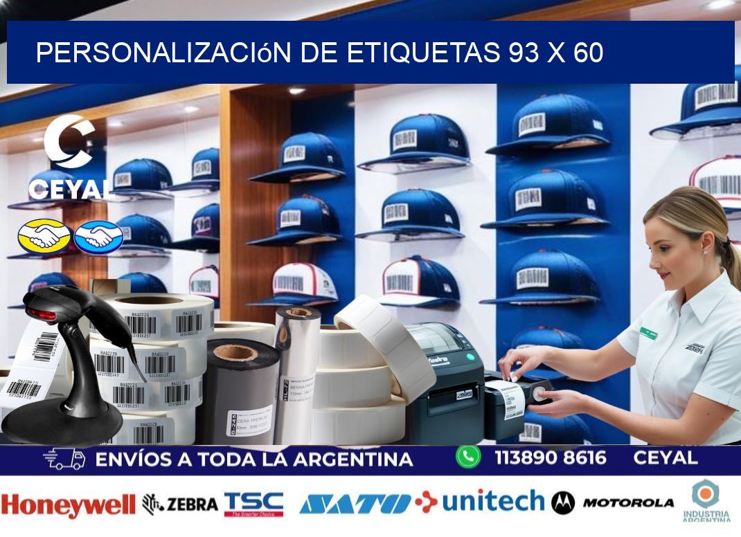 Personalización de etiquetas 93 x 60