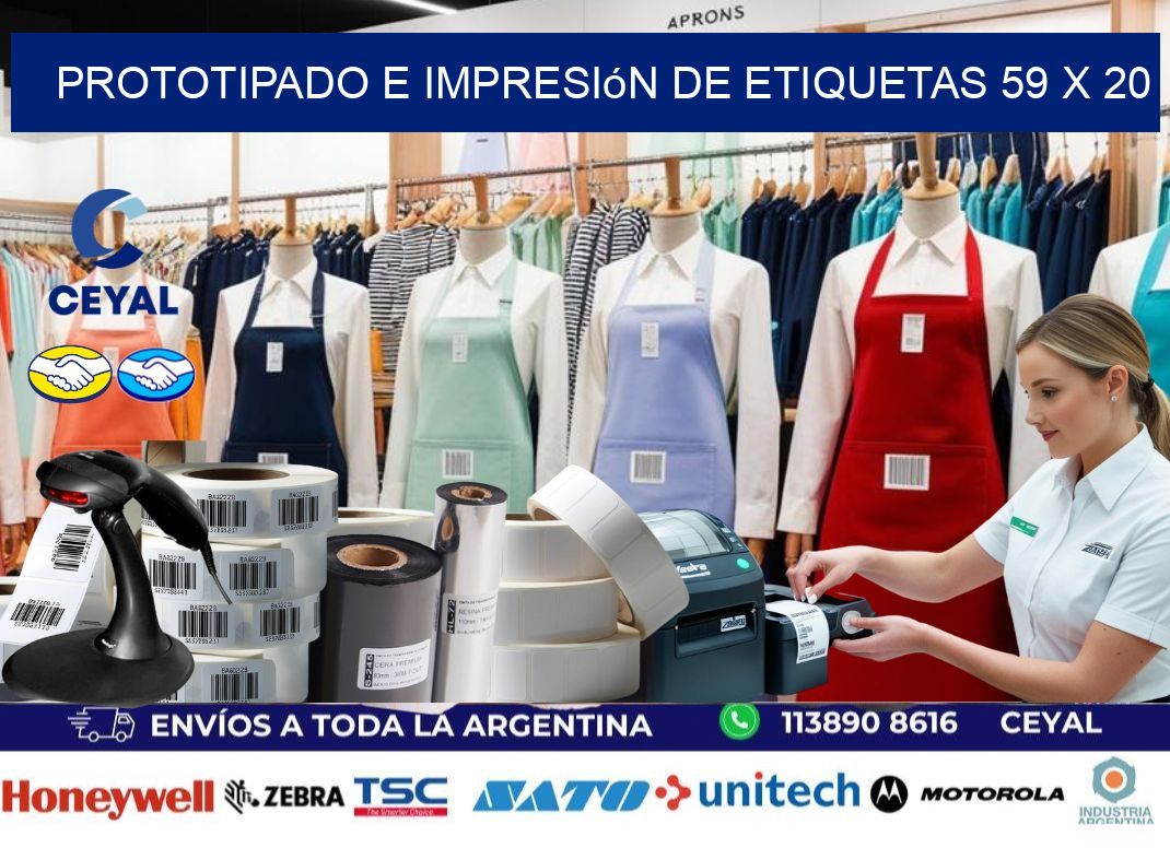 Prototipado e impresión de etiquetas 59 x 20