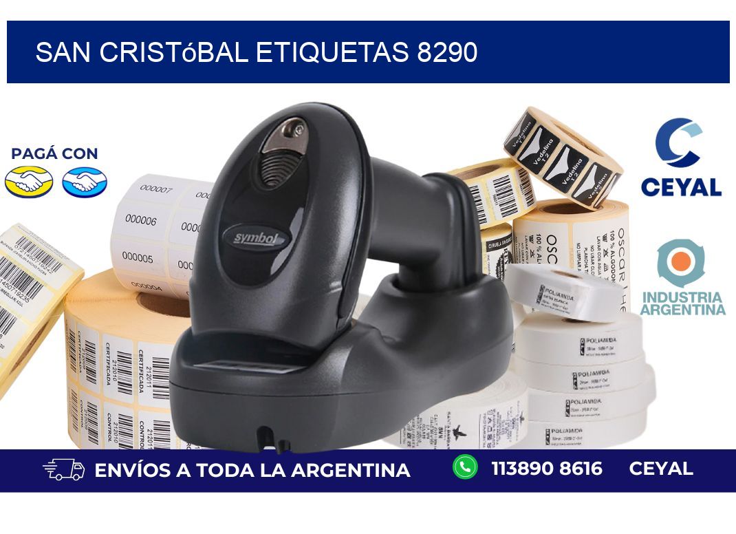 San Cristóbal etiquetas 8290