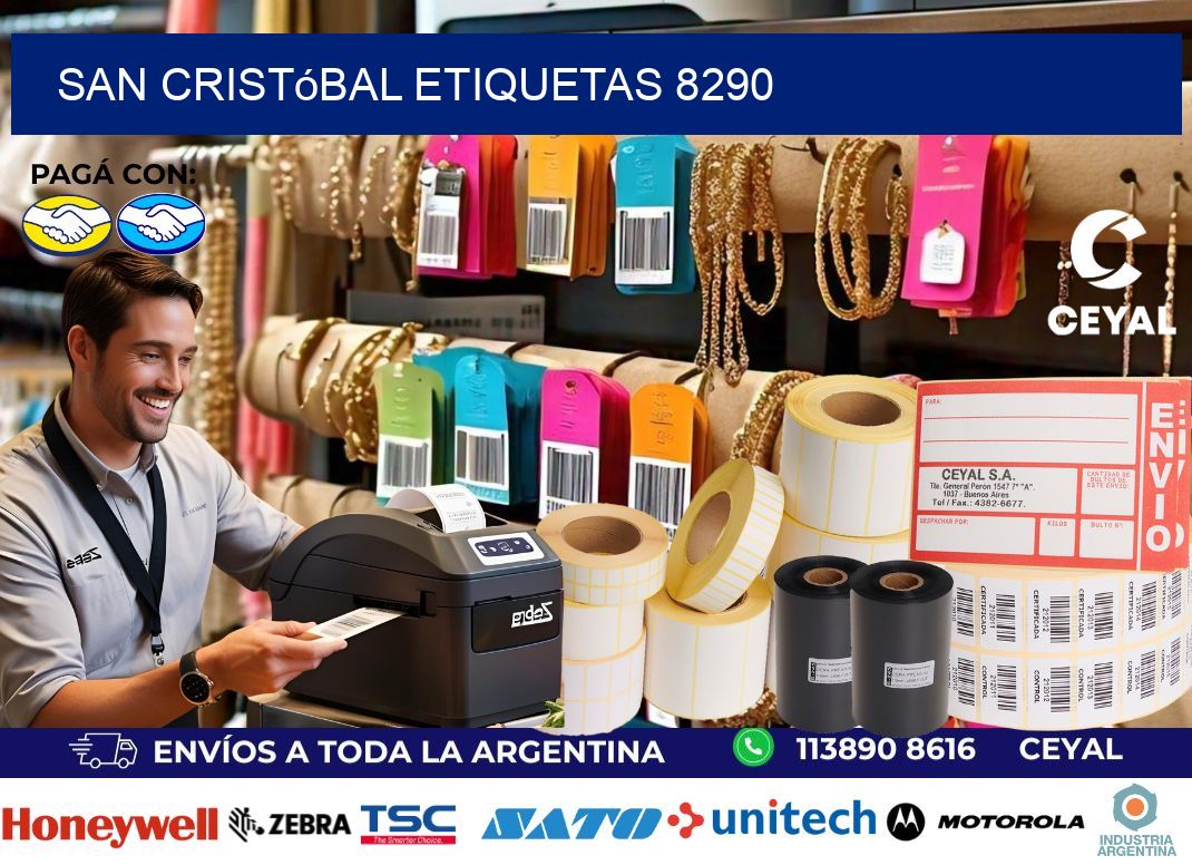 San Cristóbal etiquetas 8290