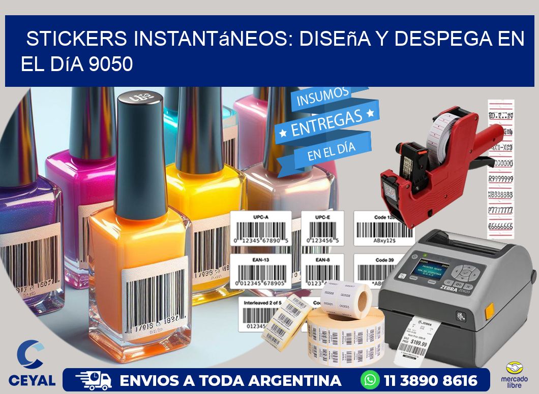 Stickers Instantáneos: Diseña y Despega en el Día 9050