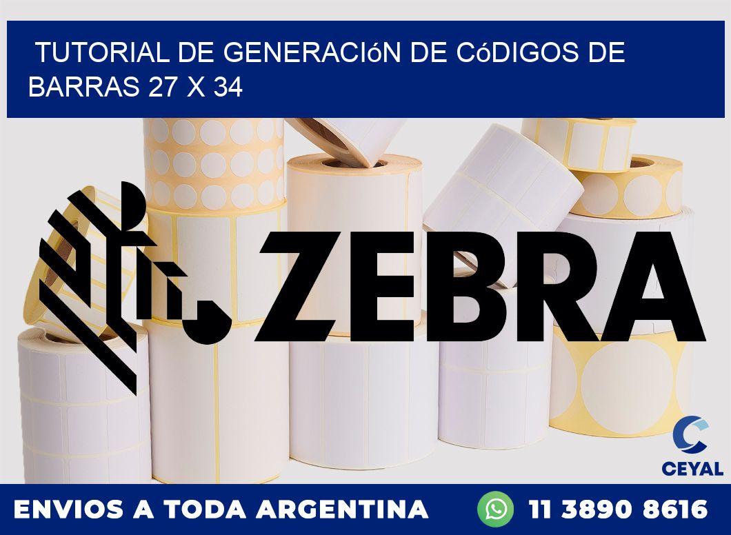 Tutorial de Generación de Códigos de Barras 27 x 34
