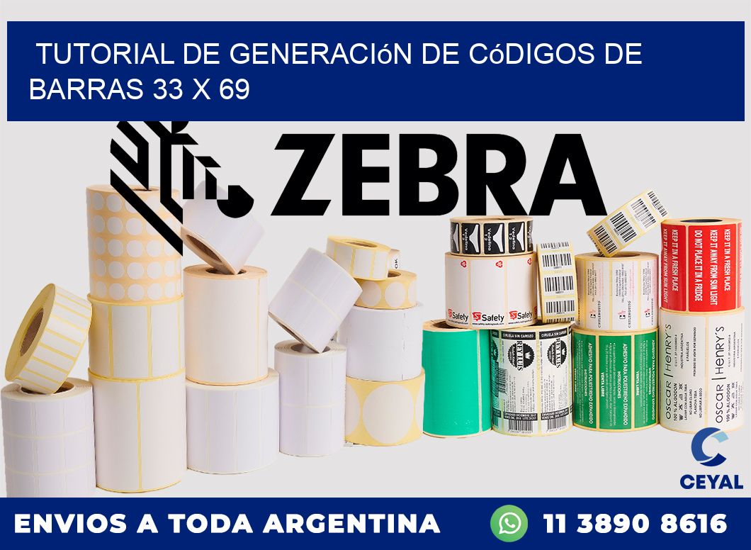 Tutorial de Generación de Códigos de Barras 33 x 69