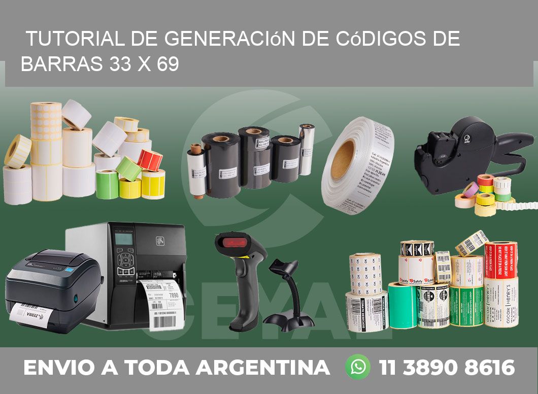 Tutorial de Generación de Códigos de Barras 33 x 69