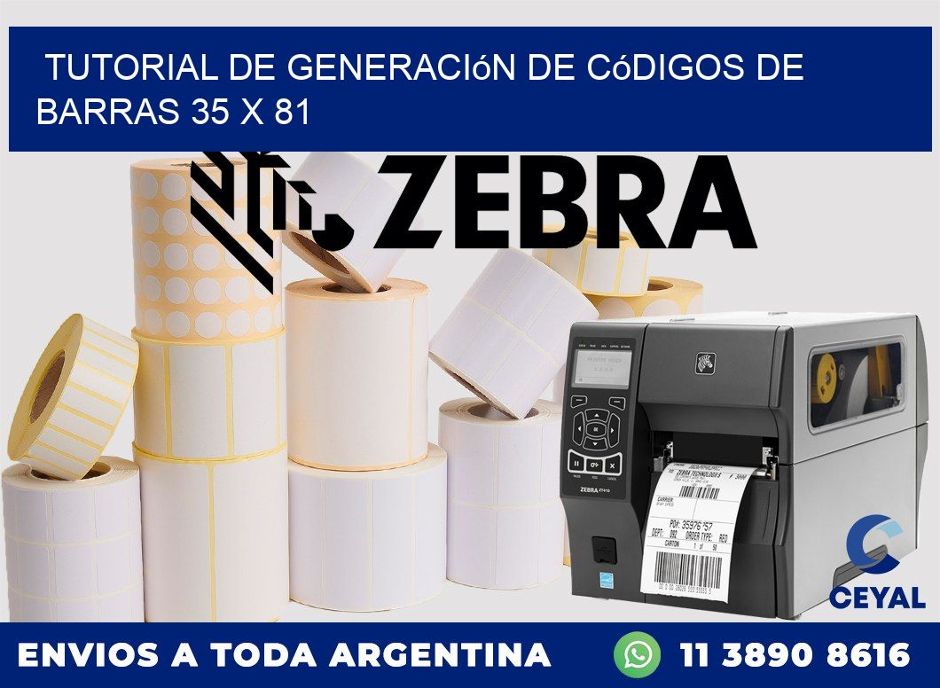 Tutorial de Generación de Códigos de Barras 35 x 81