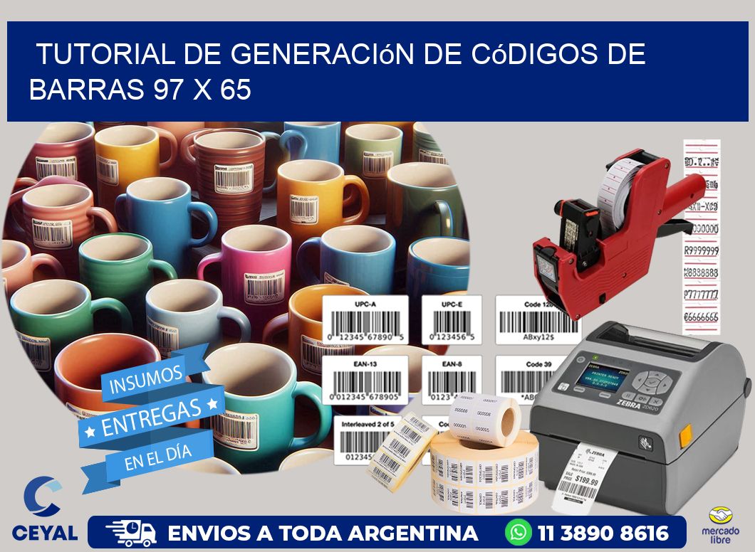 Tutorial de Generación de Códigos de Barras 97 x 65
