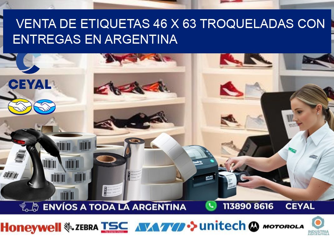 Venta de etiquetas 46 x 63 troqueladas con entregas en Argentina
