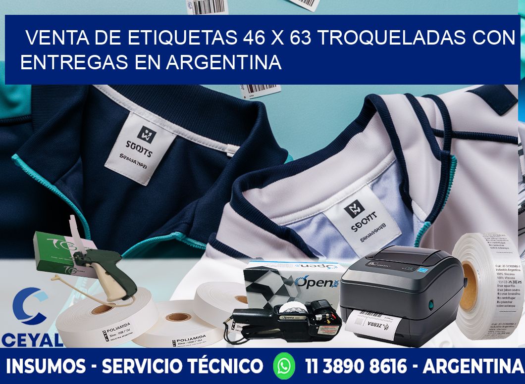 Venta de etiquetas 46 x 63 troqueladas con entregas en Argentina