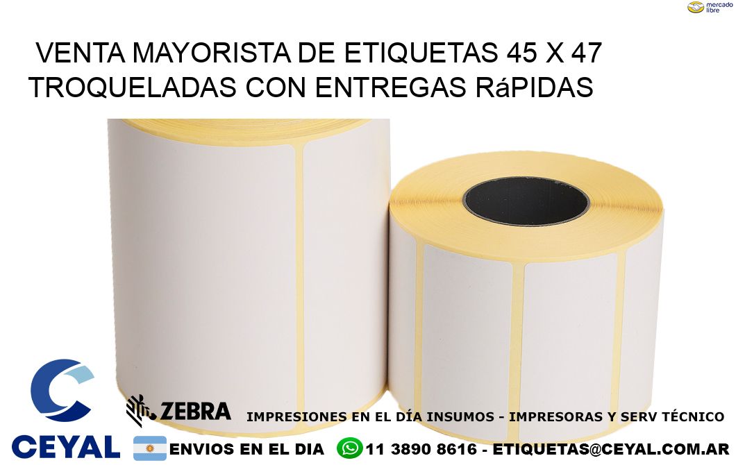 Venta mayorista de etiquetas 45 x 47 troqueladas con entregas rápidas