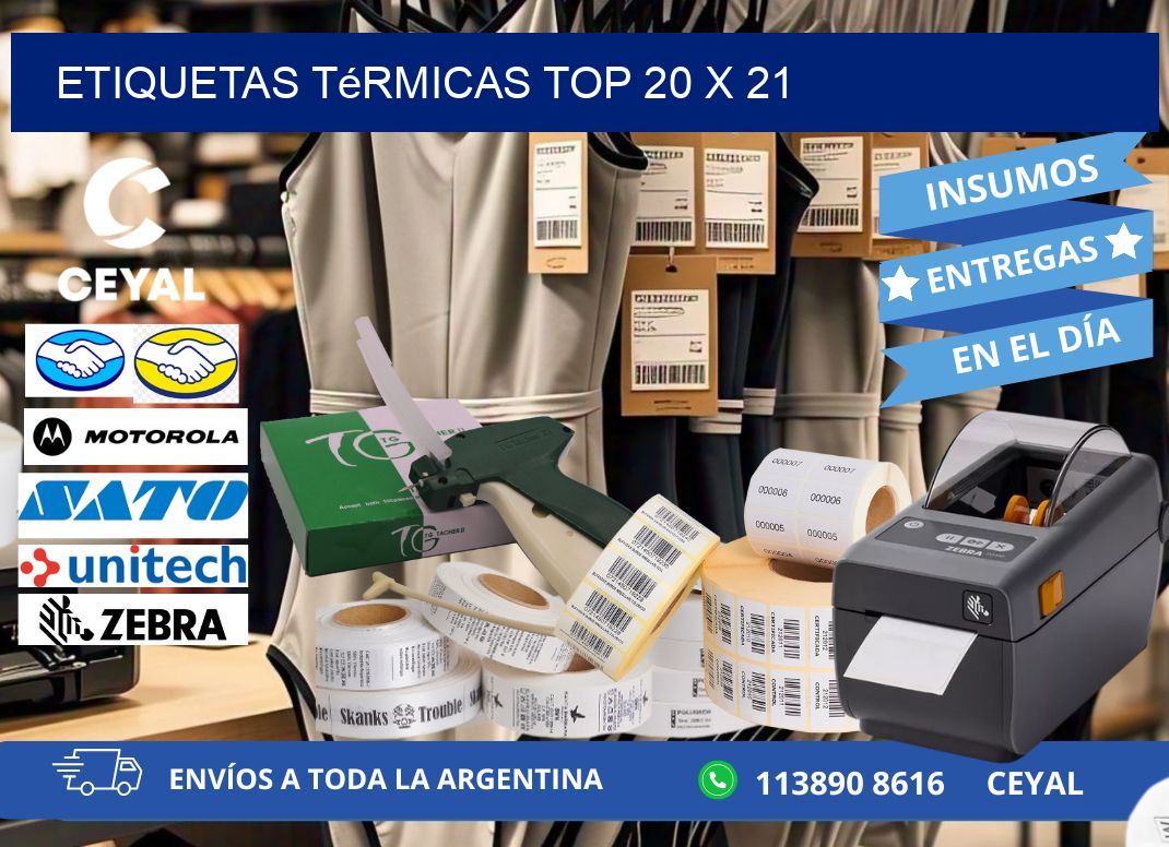 etiquetas Térmicas top 20 x 21