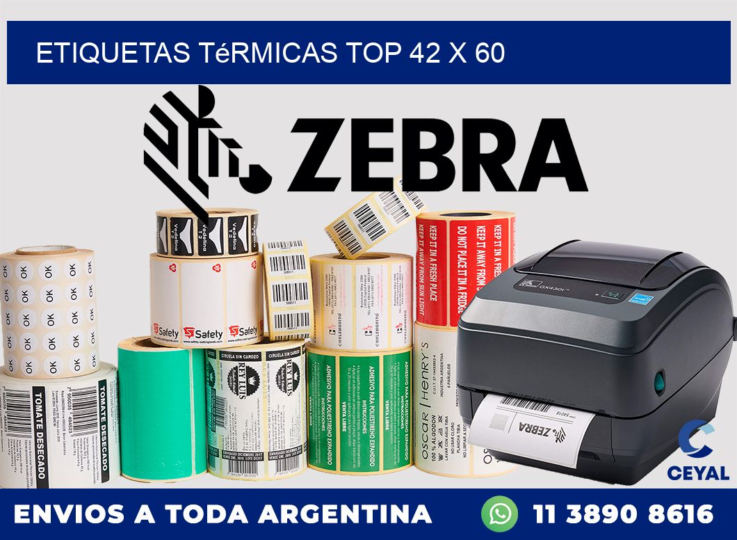 etiquetas Térmicas top 42 x 60