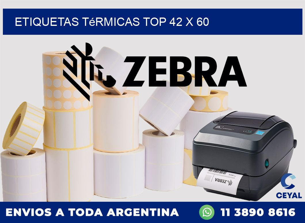 etiquetas Térmicas top 42 x 60