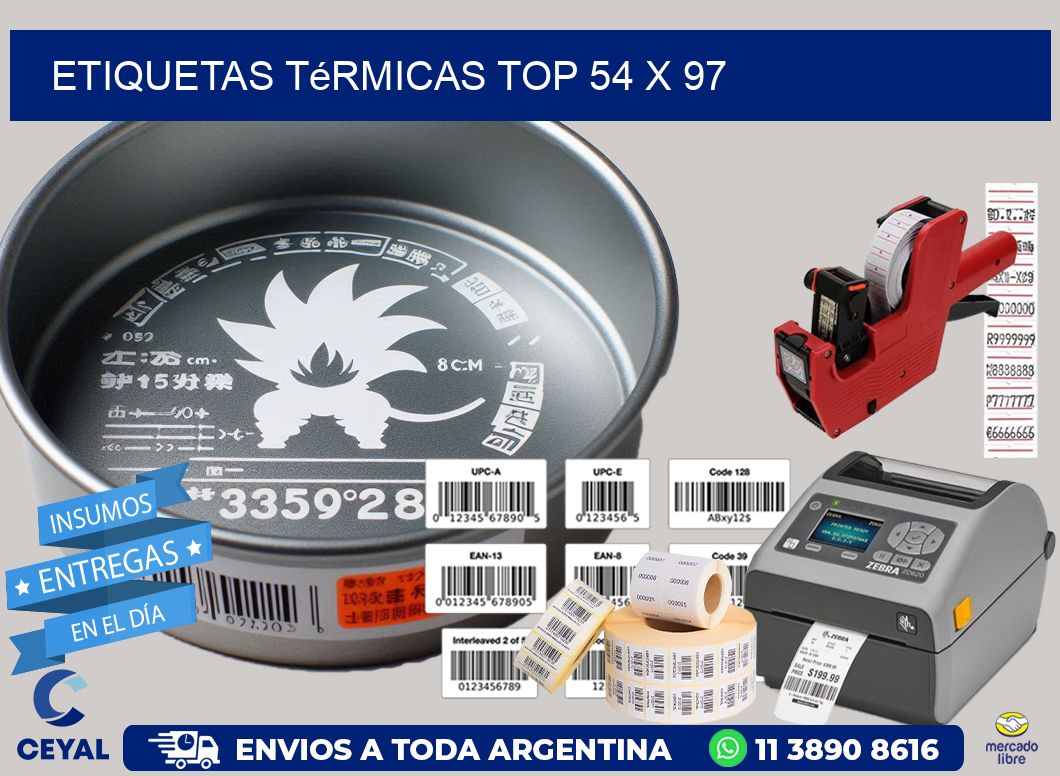 etiquetas Térmicas top 54 x 97