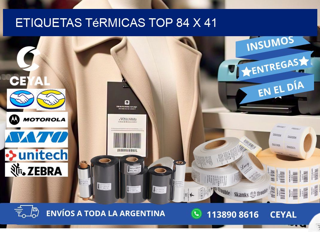 etiquetas Térmicas top 84 x 41