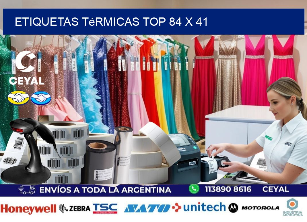 etiquetas Térmicas top 84 x 41