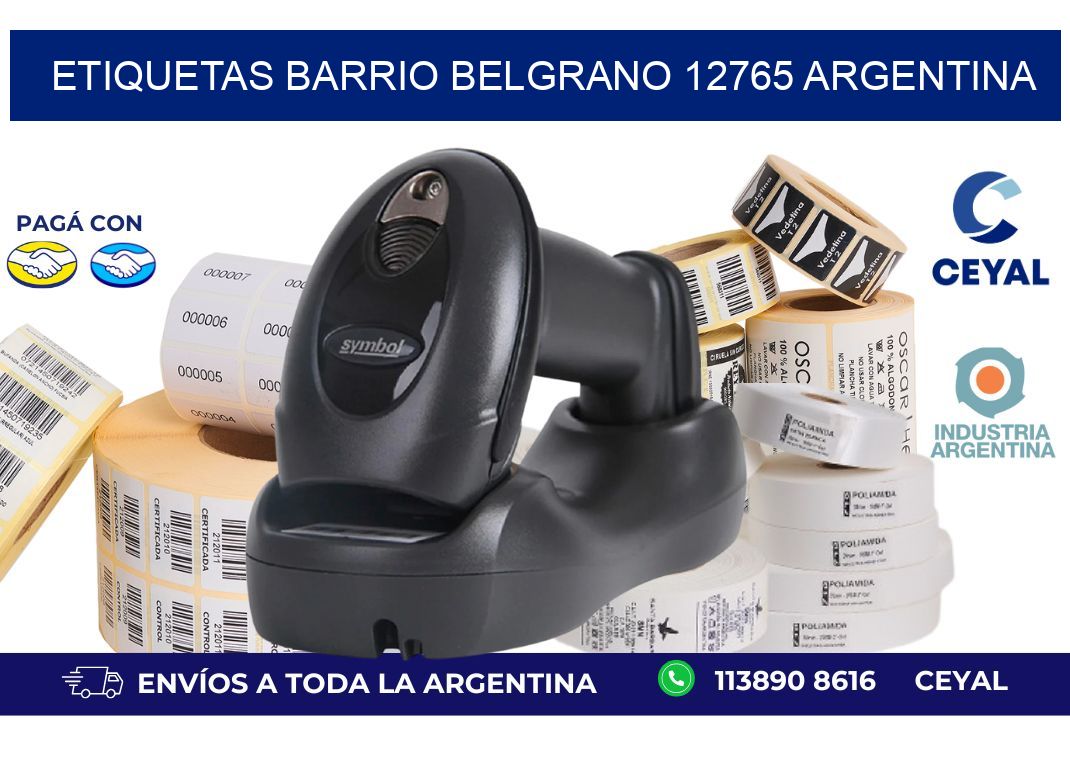 etiquetas barrio belgrano 12765 argentina