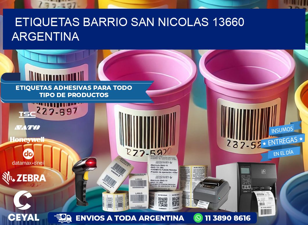 etiquetas barrio san nicolas 13660 argentina