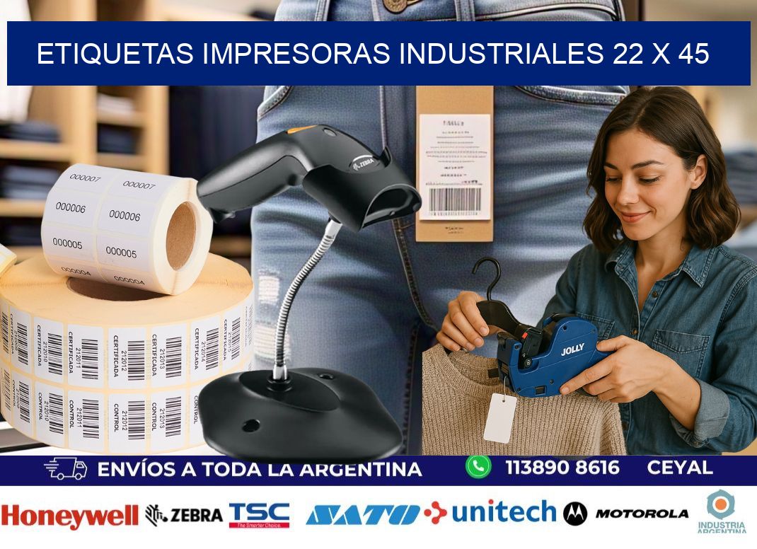 etiquetas impresoras industriales 22 x 45