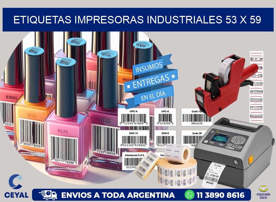 etiquetas impresoras industriales 53 x 59