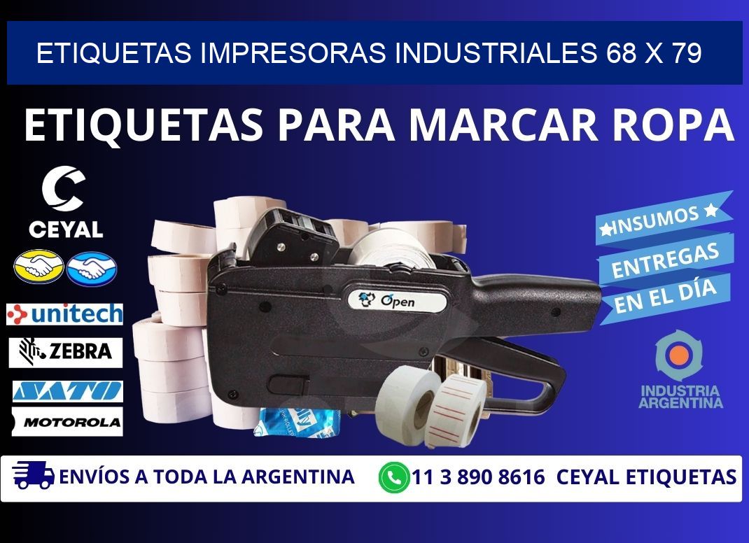 etiquetas impresoras industriales 68 x 79