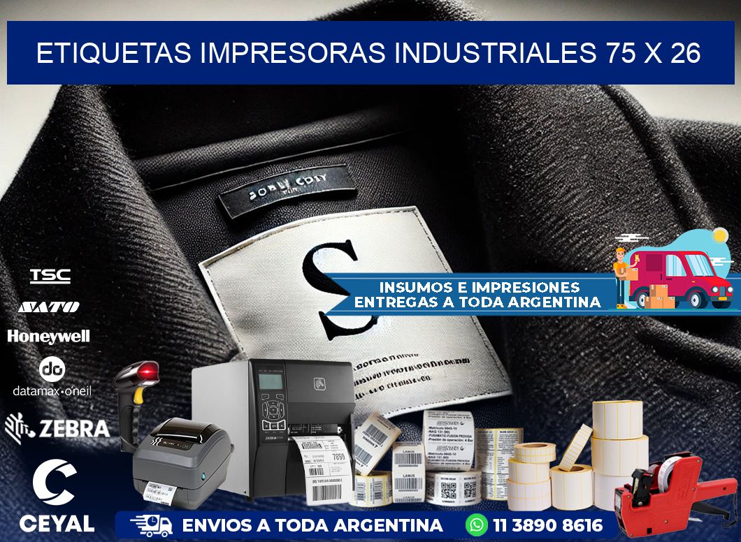 etiquetas impresoras industriales 75 x 26