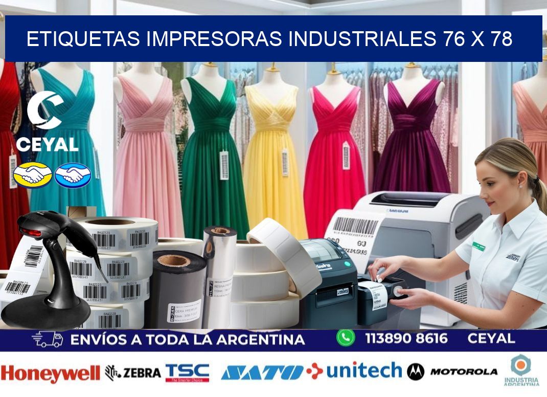 etiquetas impresoras industriales 76 x 78